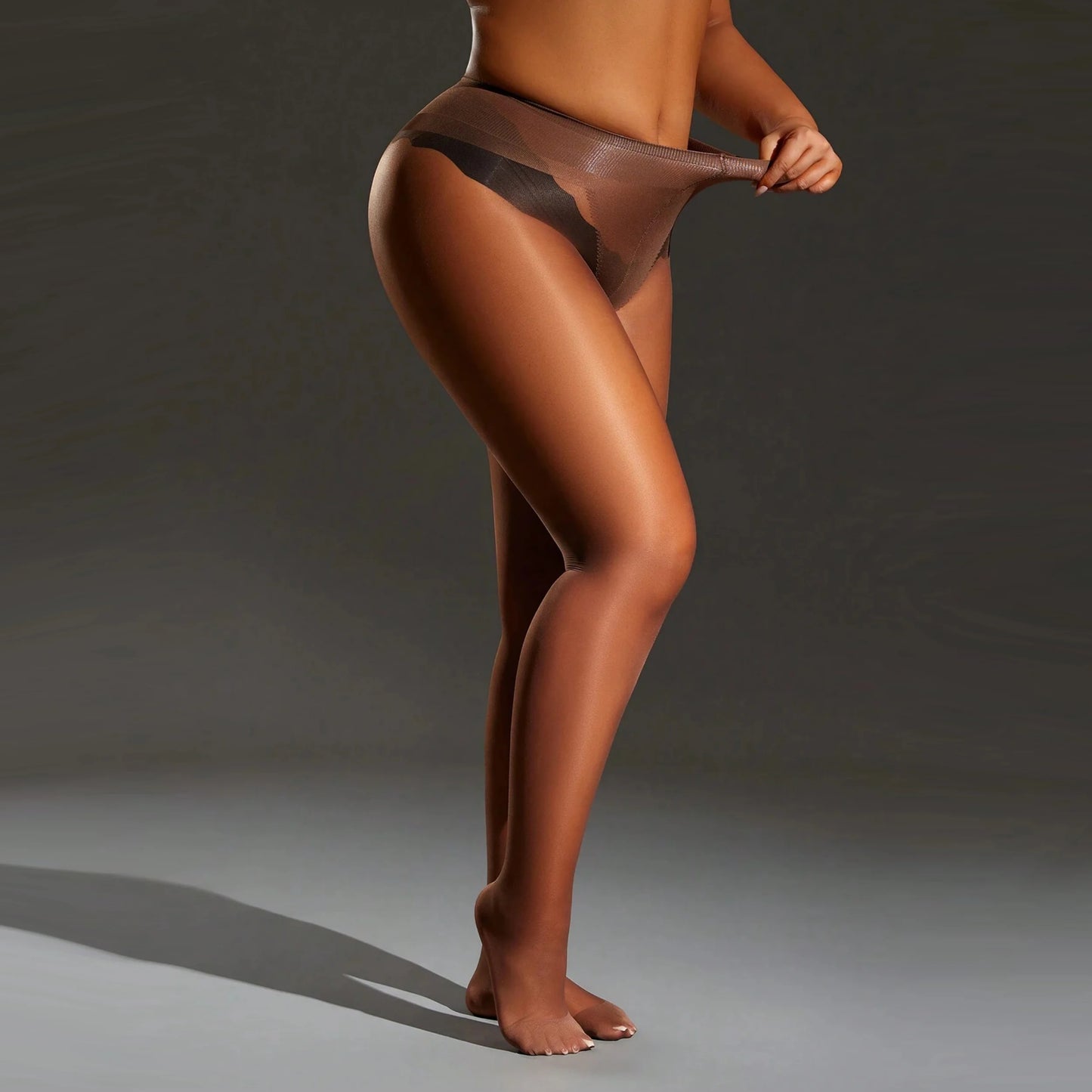 1 Piece Women's Plus-Size Flesh-Colored Sexy Pantyhose Super Thin Silky Pantyhose